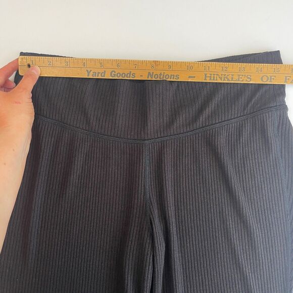 Athleta Wide Leg Flare Pants Womens Large Black Brown Pull On Athleisure - Picture 5 of 7